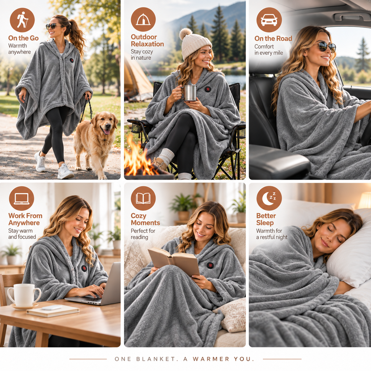 Coral Velvet Heated Blanket