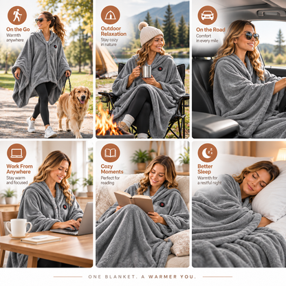 Coral Velvet Heated Blanket